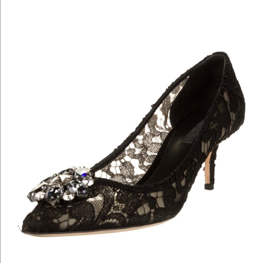 Dolce & gabbana embellished mesh pump